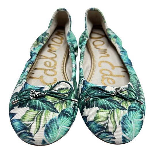 Sam Edelman Felicia Palm Leaf Ballet Flats 7.5 Tropical Resortcore Cruise - Picture 7 of 9